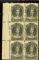 Image #1 of auction lot #1592: (13) NH imprint block of six F-VF...