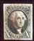Image #1 of auction lot #1108: (2) 10 Washington, 1847 issue. Four full margins, used with a red gri...