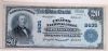 Image #1 of auction lot #1015: United States twenty dollars 1919 national currency from the Chapin Na...