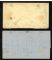 Image #2 of auction lot #495: (24) Two covers of the 1 type IV 1857 issue franked on a cover. The f...