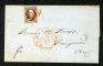Image #1 of auction lot #492: (1) 5 Franklin right sheet margin copy franked on a folded cover to F...