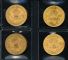Image #1 of auction lot #1021: United States four twenty dollar gold coins in various grades of circu...