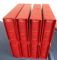 Image #1 of auction lot #1002: Four pristine Lighthouse hingeless albums, red, with slip cases. Two U...