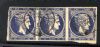 Image #1 of auction lot #1486: (31 x2, 31b inverted) strip of three margin just cuts in at upper left...