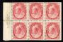 Image #1 of auction lot #1397: (77b) booklet pane NH stain in salvage scarce Fine...