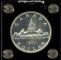 Image #1 of auction lot #1014: Canada 1953 shoulder strap proof like silver dollar in a Capital holde...