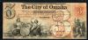 Image #1 of auction lot #1029: United States City of Omaha Nebraska Territory 1857 three-dollars obso...