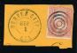 Image #1 of auction lot #1104: (64b) rose pink used with blue Colorado territorial tied on piece canc...