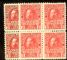 Image #1 of auction lot #1346: (MR2, MR2a) both shades in blocks top stamps og bottom NH F-VF...
