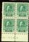 Image #1 of auction lot #1343: (MR1) og margin block with plate number three stamps NH F-VF...