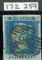 Image #1 of auction lot #1481: (4c) violet blue shade used with RPS cert. nice margins F-VF...