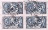 Image #1 of auction lot #1483: (224) 10 shilling used block tied on piece F-VF...