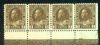 Image #1 of auction lot #1211: (108) strip of four with lathework type D inverted og hrs. F-VF...