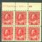 Image #1 of auction lot #1204: (106) og margin block of six with plate number all stamps NH Fine...