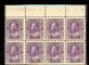 Image #1 of auction lot #1225: (112c) og margin block of eight with plate number all the stamps are N...
