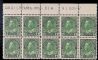 Image #1 of auction lot #1210: (107e) og margin block of ten with plate number all stamps NH F-VF...