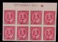 Image #1 of auction lot #1174: (90A) margin block of eight with plate number bottom two middle stamps...
