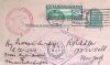 Image #1 of auction lot #492: (C13) 65 1930 Zeppelin franked on a UX27 round trip flight. Card is a...