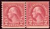 Image #1 of auction lot #1199: (599A) 2 carmine, type II 1929 issue. NH guideline pair, PFC (320242)...