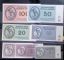 Image #1 of auction lot #1021: Complete set seven Jewish Ghetto currency from the Theresiendstadt (Te...