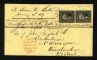 Image #1 of auction lot #497: (36) 12¢ black (plate1) vertical pair of the 1857 issue franked on a t...