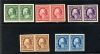 Image #1 of auction lot #1229: (343-347) Complete set of the 1--5 1908 imperf horizonal pairs with ...