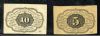 Image #2 of auction lot #1040: United States two factional currency consisting of five and ten cents ...
