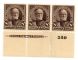 Image #1 of auction lot #1217: (272) bottom plate strip of three one stamp with slight gum disturbanc...