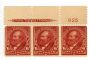 Image #1 of auction lot #1219: (282) top plate strip of three two stamps NH one og F-VF...