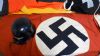 Image #4 of auction lot #1099: Germany selection consisting of a WW II helmet, flag having stains plu...