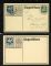 Image #1 of auction lot #595: Two Bavaria first flight postcards consisting of one Higgins & Gage #1...