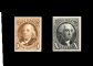 Image #1 of auction lot #1142: (3P4-4P4) 5 and 10 1875 Reproductions of the 1847 card plate proof i...