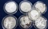 Image #2 of auction lot #1135: Seven bird sterling silver round medals weighting about twelve ounce...