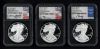 Image #4 of auction lot #1080: United States two sets of three each 2021 W one-ounce American Silver ...