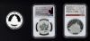 Image #1 of auction lot #1088: Three worldwide .999 silver coins consisting of Canada 2021 one ounce ...