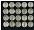 Image #1 of auction lot #1054: United States four rolls of Peace Silver Dollars consisting of two 192...