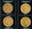 Image #2 of auction lot #1021: United States four twenty dollar gold coins in various grades of circu...