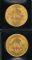 Image #1 of auction lot #1027: United States two twenty dollar gold coins appears to be in almost unc...