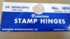 Image #2 of auction lot #1001: Thirty-nine 1000 Dennison green package stamp hinges in their original...