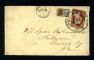 Image #1 of auction lot #527: (15L13, 11) 1¢ Blood local on cover tied with a black cds. Cover is fa...