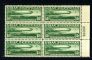 Image #1 of auction lot #1243: (C13) 65 1930 Zeppelin issue. Right plate block of six. NH with a cou...