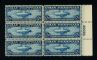 Image #1 of auction lot #1253: (C15) $2.60 1930 Zeppelin issue. Right plate block of six. NH, tiny ni...