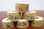 Image #1 of auction lot #55: Six unopened coil rolls comprised of Scott 605, 606, 844, 848, 851 and...