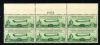 Image #1 of auction lot #1256: (C18) 50 cent Zeppelin plate block of six NH with offset F-VF...