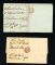 Image #2 of auction lot #488: Two United States fumigated stampless covers canceled in 1820 one in...