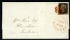 Image #1 of auction lot #629: Great Britain folded cover having its original letter and Scott #1 can...