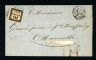 Image #1 of auction lot #615: France folded cover having its original letter canceled in Marseille S...