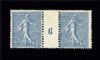 Image #1 of auction lot #1290: (141) gutter pair with number og F-VF...