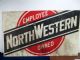 Image #1 of auction lot #1055: OFFICE PICKUP ONLY Chicago and Northwestern 'Employee Owned' logo sign...