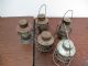 Image #1 of auction lot #1040: OFFICE PICKUP ONLY Five railroad hand lanterns in generally good condi...